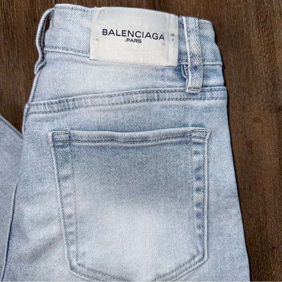 BALENCIAGA LIGHT WASH JEAN 26 High Rise Ankle Skinny - Picture 2 of 11